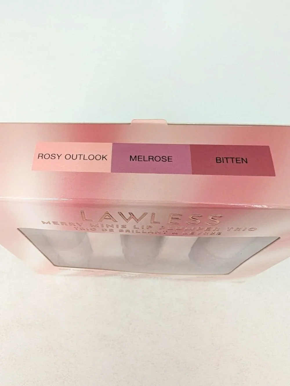 Lawless Forget The Filler Lip Plumping Mini Trio Rosy Outlook Melrose Bitten New